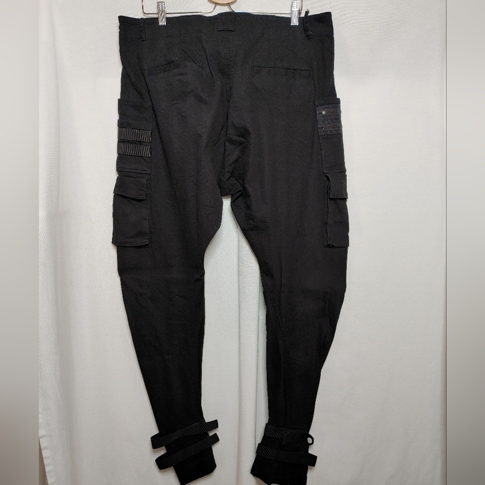 C2H4 Zero Slim Barrel Gravity Tactical Cargo Pants Black Cotton Blend Tapered 36 - Picture 3 of 14